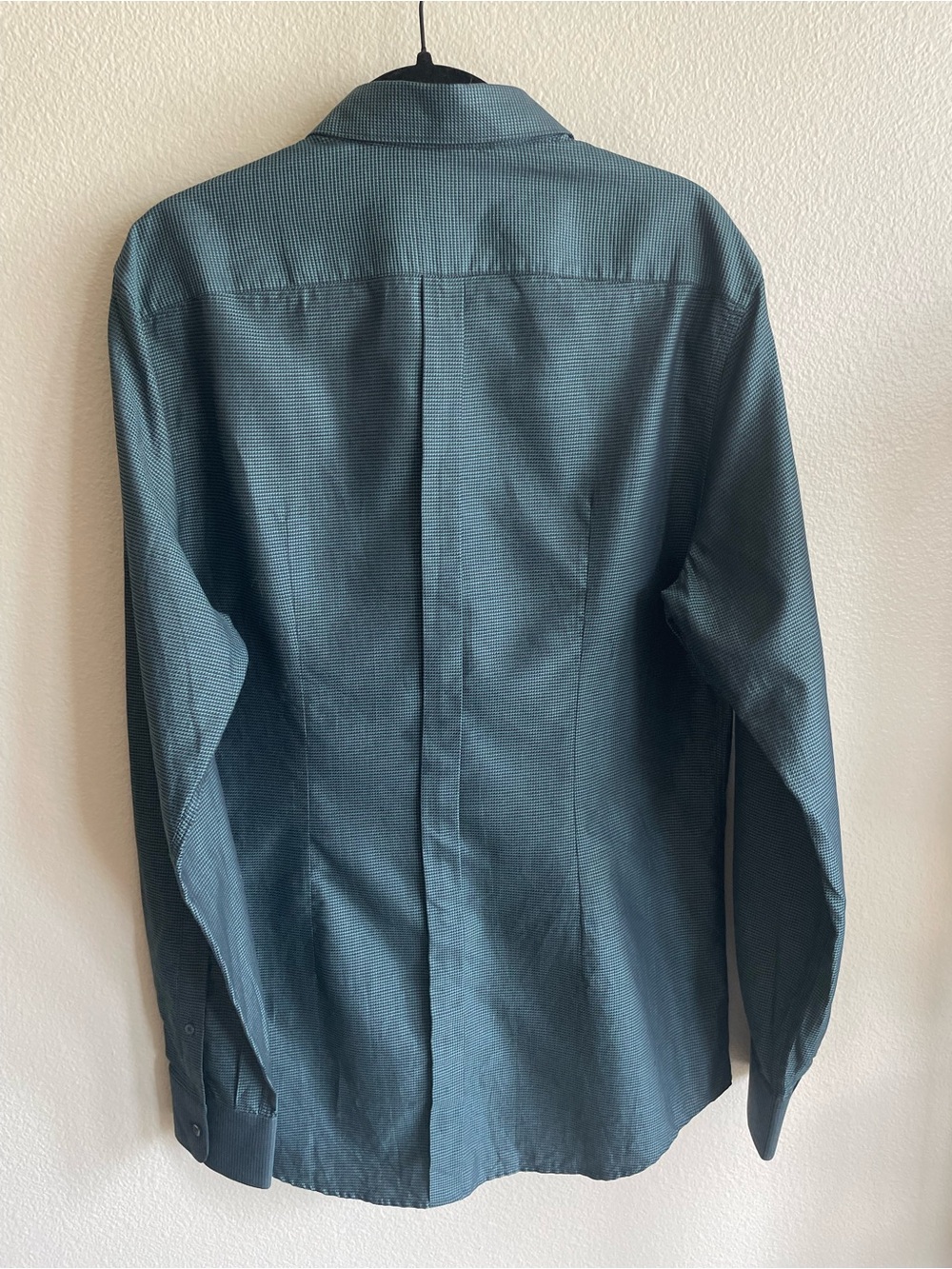 NWT Dolce & Gabbana Men's Dark Green Micro-Textured Button-Up cotton dress Shirt - Picture 8 of 13